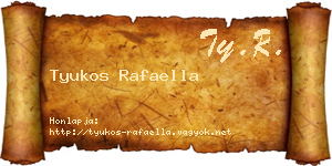 Tyukos Rafaella névjegykártya